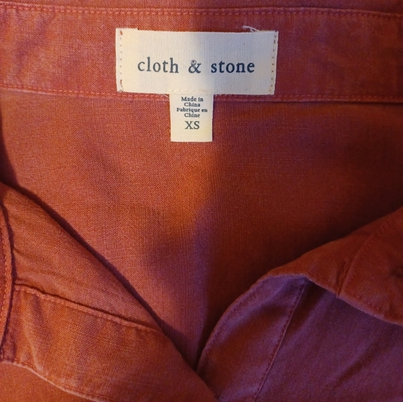 Anthropologie exclusive line Cloth & Stone Peplum Top size XS NWOT - Picture 3 of 6